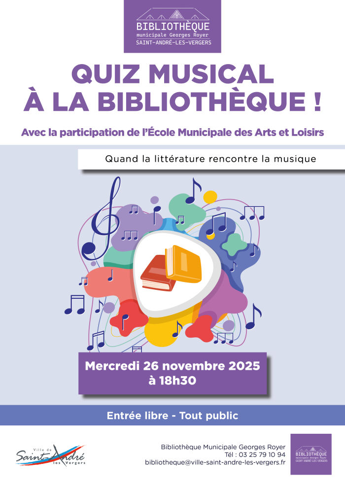 affiche quizz musical Service Communication - Ville de Saint-André-les-Vergers