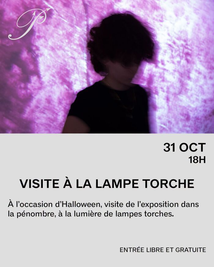 Affiche visite à la lampe torche Centre d'art contemporain / Passages