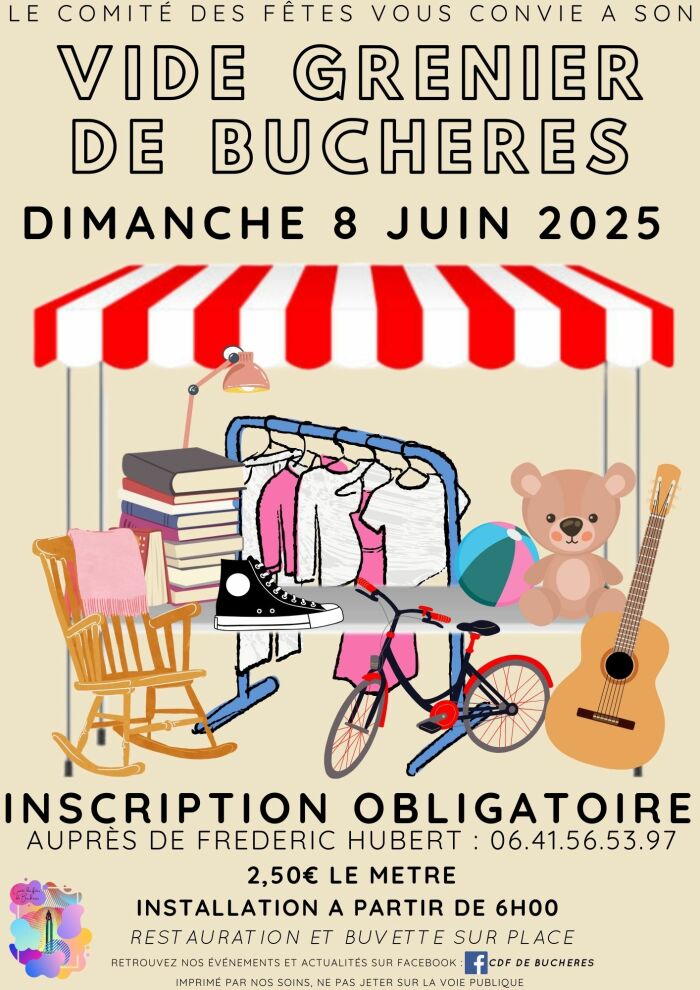 Affiche vide-greniers Cdf de Buchères