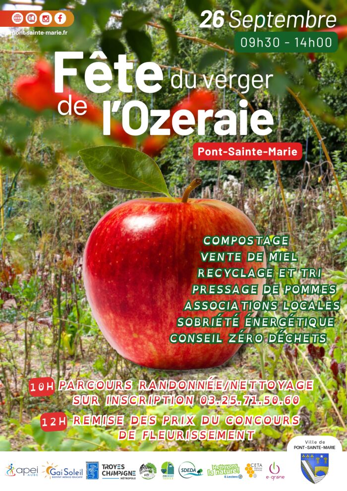 affiche fête de l'ozeraie Ville de Pont Sainte-Marie