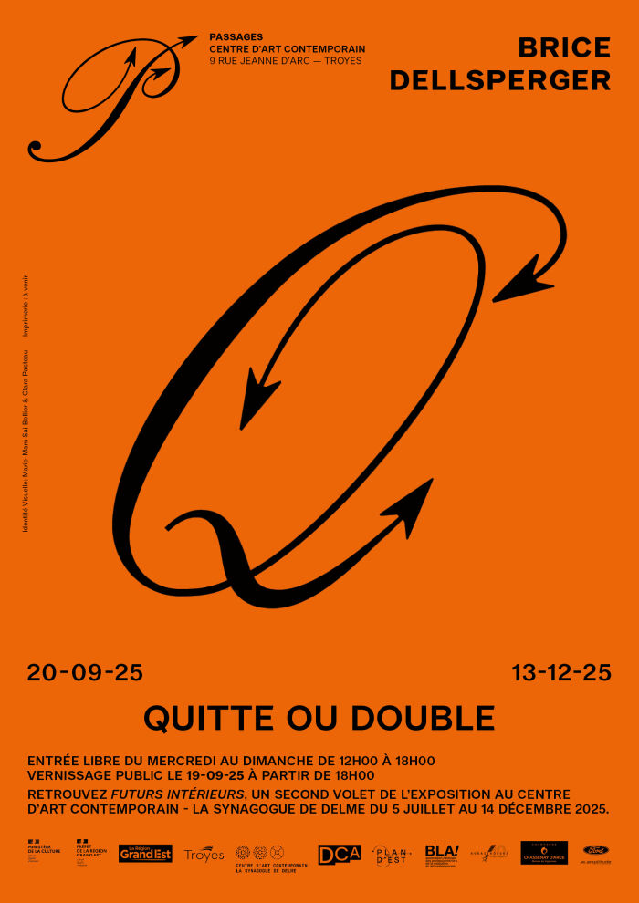 Affiche Expo Brice Dellsperger Passages / Identité Visuelle : Marie-Mam Sai Bellier & Clara Pasteau