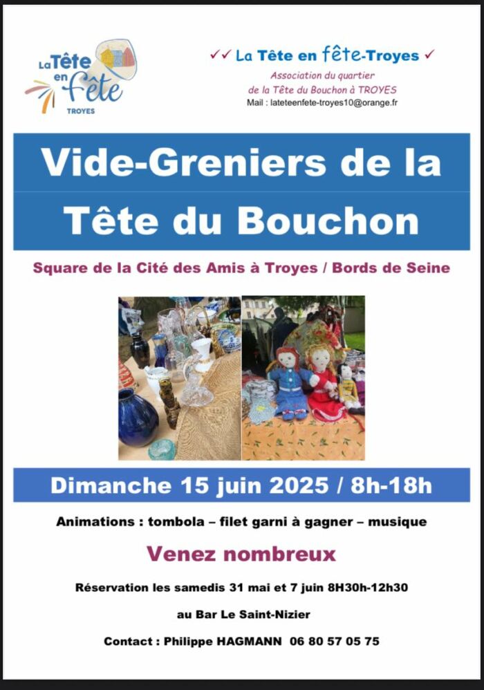Vide-greniers de la Tête du Bouchon_Troyes © La Tête en Fête Troyes