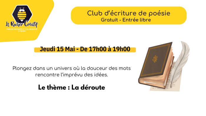 visuel atelier d'écriture poésie Le Rucher Créatif