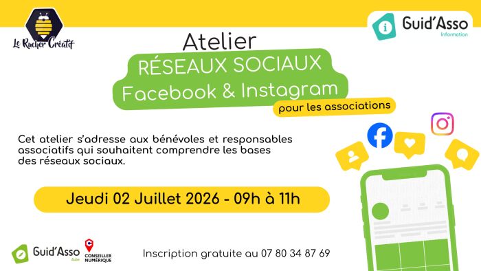 Affiche Réseaux sociaux Le Rucher Créatif