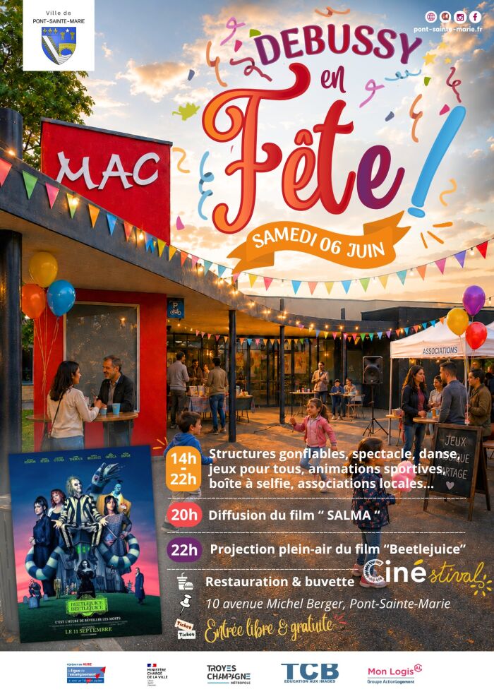 Affiche Debussy en fête Ville de Pont Sainte-Marie