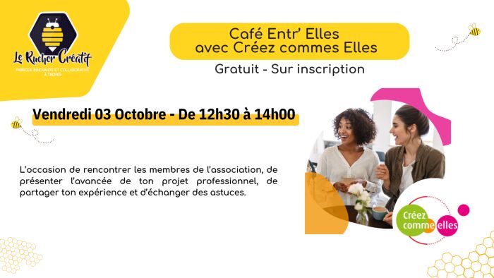 Visuel café entr'elles Le Rucher Créatif