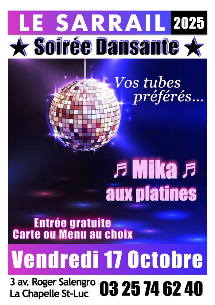 affiche soirée dansante Le Sarrail