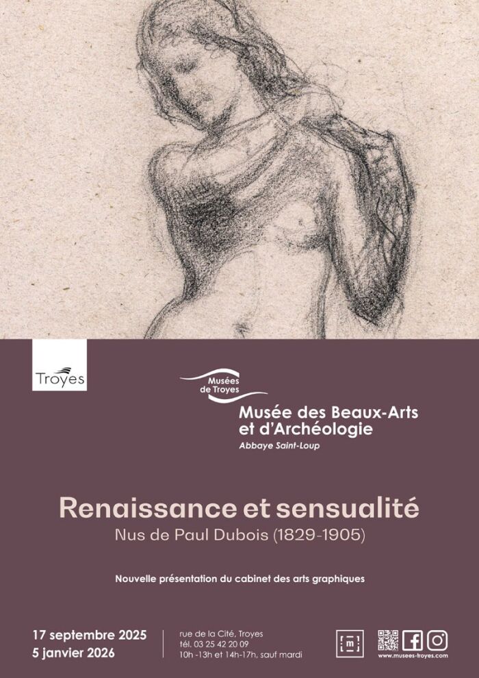 Accrochage temporaire - Renaissance et sensualité, nus de Paul Dubois (1829-1905)_Troyes Photo : © Carole Bell - Ville de Troyes