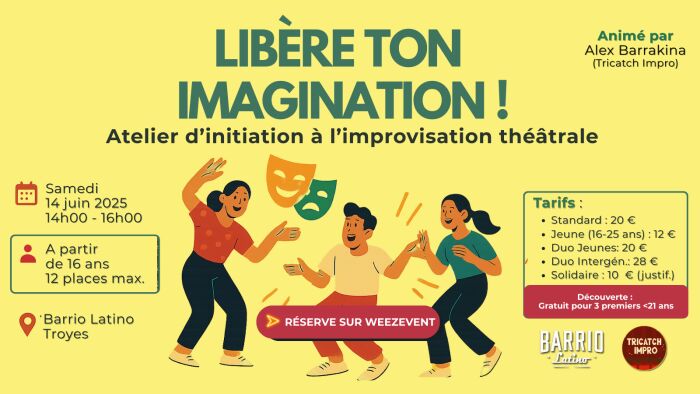 Visuel Libère ton imagination ! Tricatch Impro