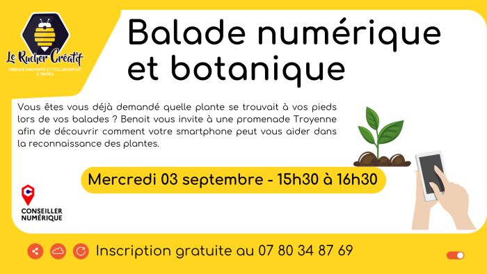 visuel balade botanique Le Rucher Créatif
