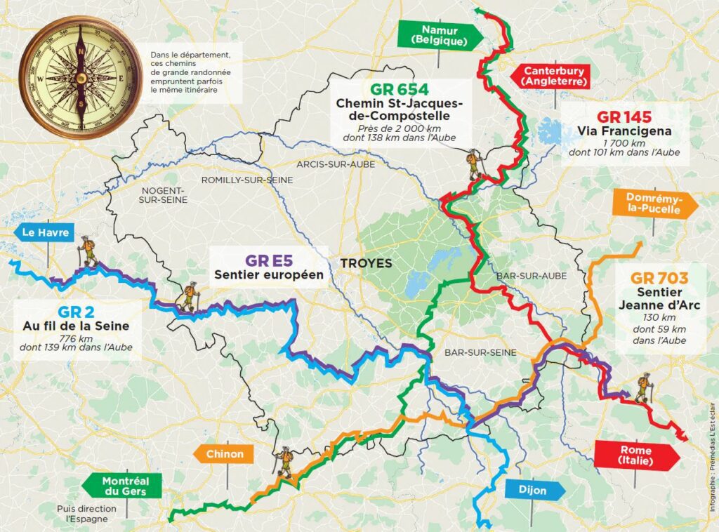 Balades et randonnées pédestres dans l'Aube en Champagne