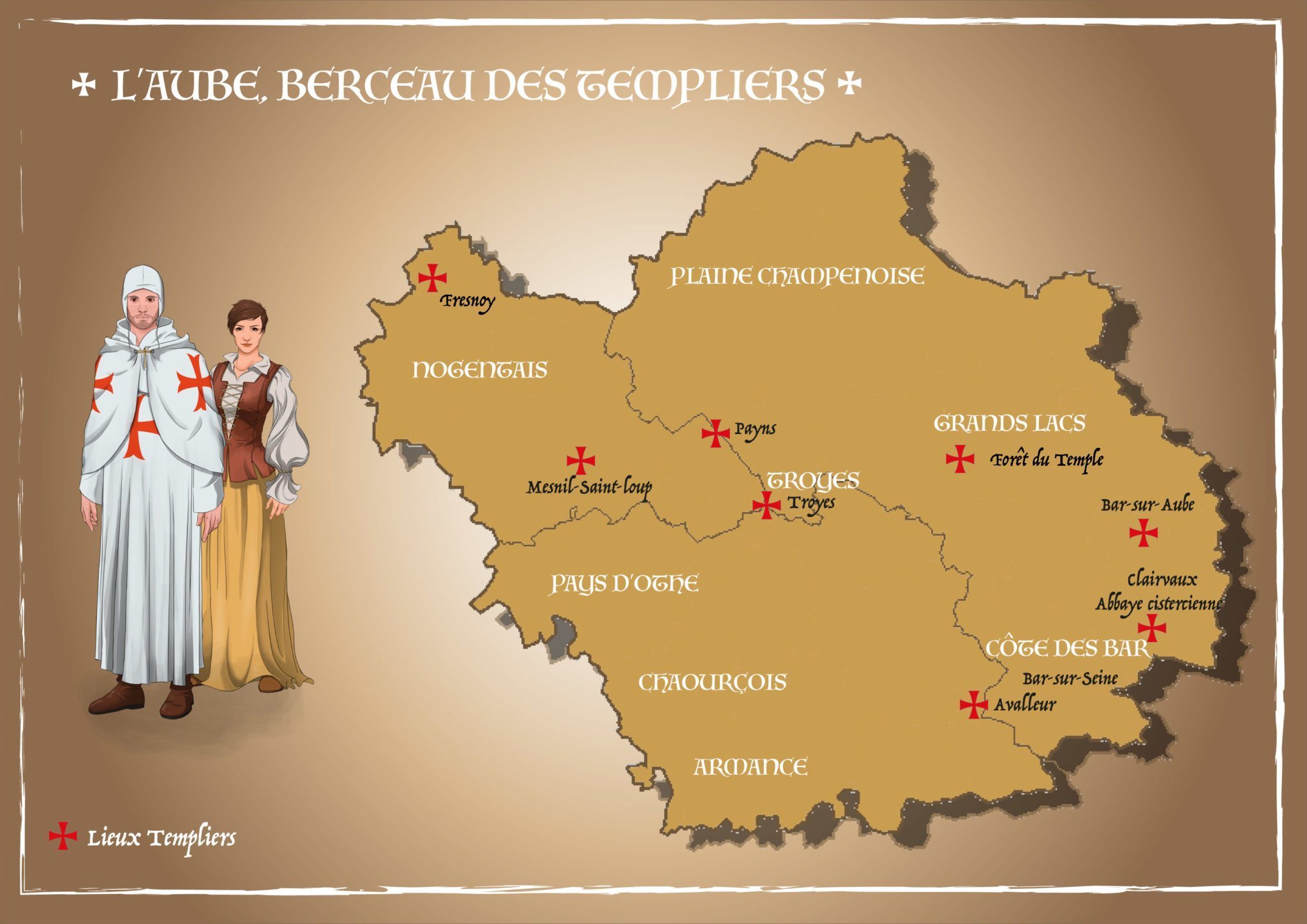 L'aube, berceau de l'ordre du Temple et d'Hugues de Payns 1er templier