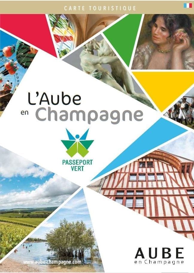 Carte touristique Aube en Champagne 2018