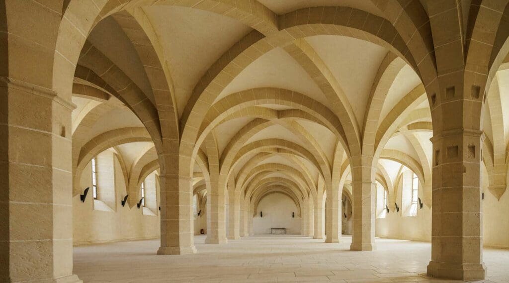 Salle voutée de l'Abbaye de Clairvaux